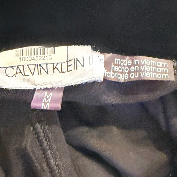 Calvin Klein Black Power Stretch Velvet Leggings - Picture 7 of 7